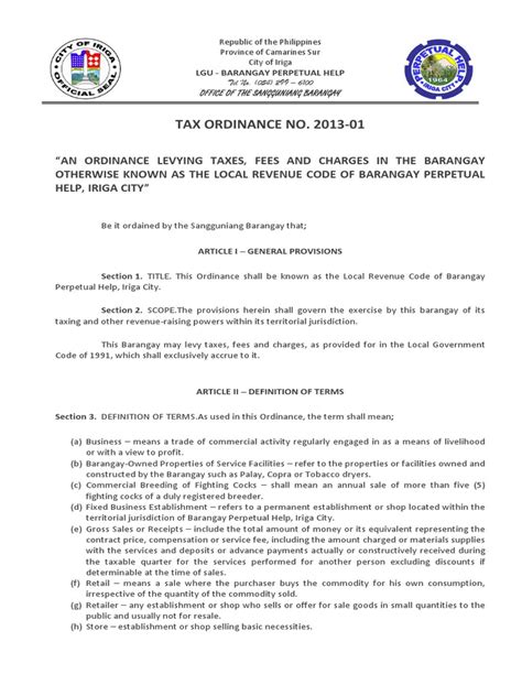 quezon city revenue code|An Ordinance Providing for the Unified Barangay Revenue Code .